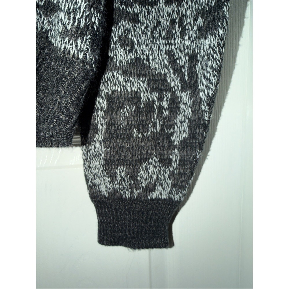 VTG Mcgregor Men's Cardigan Sweater Print Grandpa Sz M Acrylic 80's Chunky Knit - Picture 5 of 8